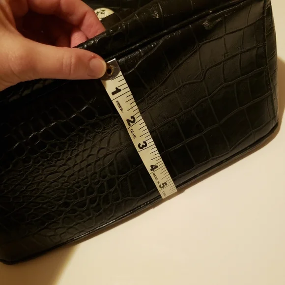 Claiborne Black Embossed Women's Bag - Picture 11 of 11